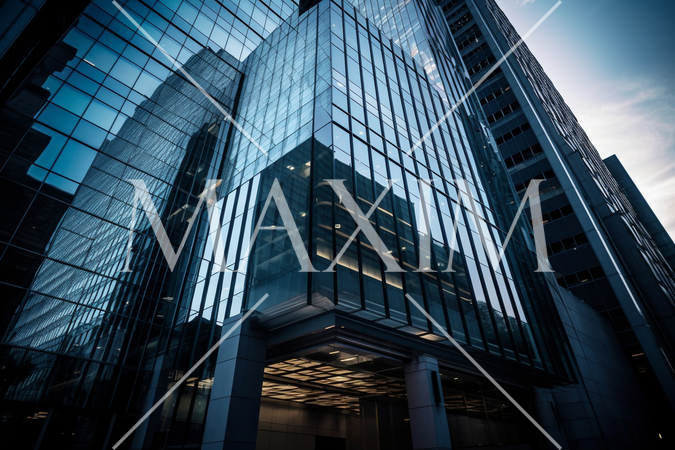 高層ビルを下から見上げた