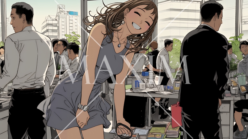 仕事が成功して喜びいっぱいのビジネスパーソン