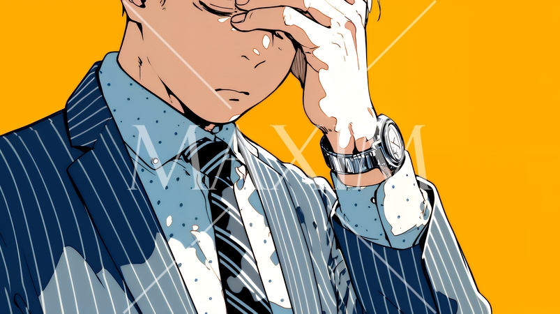 熟考しているビジネスパーソン