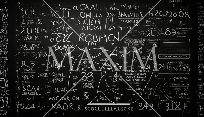 非常に複雑なことが書いてある黒板