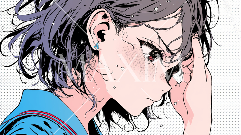 悔し涙を浮かべる少女