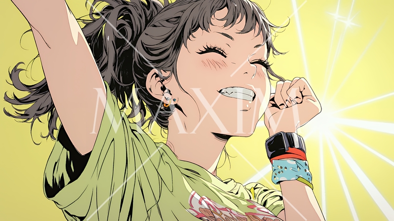 満面の笑みでYesと言っている若い女性