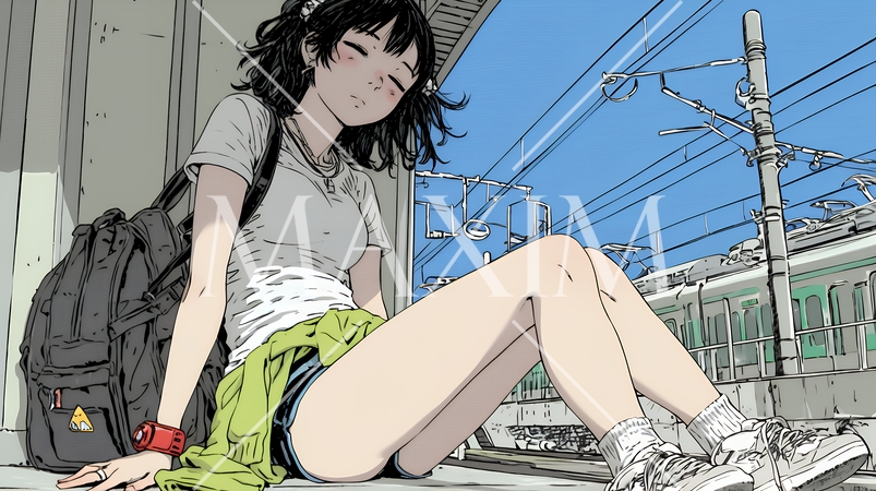 幸せそうな寝顔で眠っている若い女性