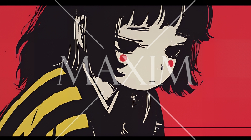 絶望：不安と絶望を感じている少女