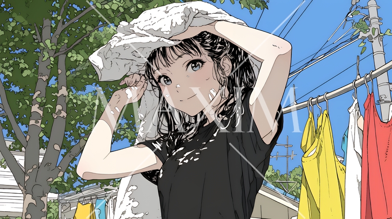 洗濯をしている若い洗濯をしている若い女性女性