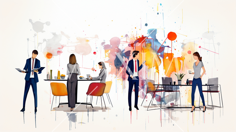 ビジネスシーンの手書き風表現