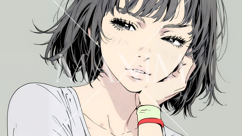 苦笑いをしている女性（気まずさ、困惑、自嘲、内なる葛藤を抱えて）