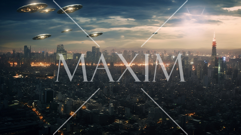 宇宙からの侵略者が大都市上空にやってきた