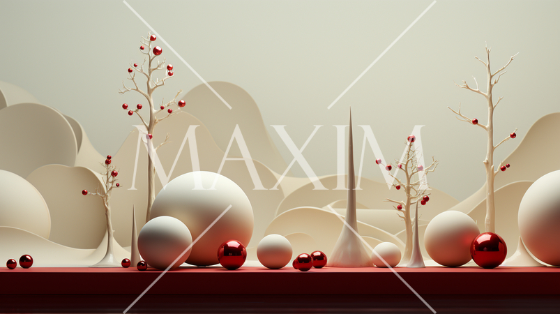 メリークリスマス：ミニマルアート（Minimalism）的表現の背景画像