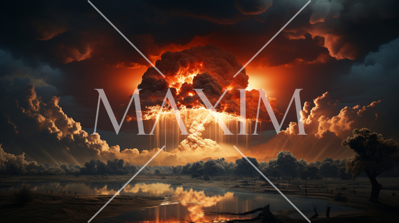 原爆のきのこ雲のイメージ：核廃絶を訴えるために