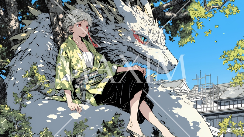 人と怪異が共存する世界｜対立と調和・多様性を象徴するファンタジーコンセプトイメージ