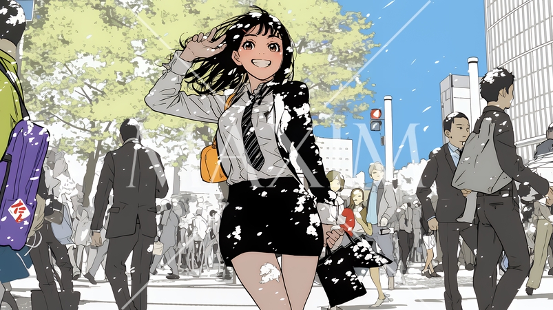 ビジネスフェアに参加しているビジネスウーマン