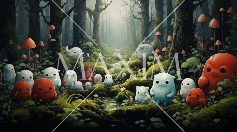 ハロウィンの夜の草むらや森に潜む魑魅魍魎達