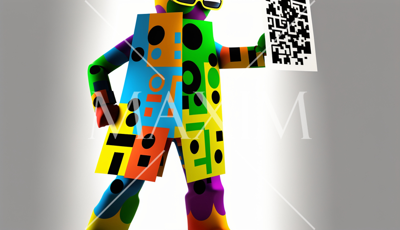 人間版QRコード（QRコードみたいに平板な人）：AI・デジタル思考人間