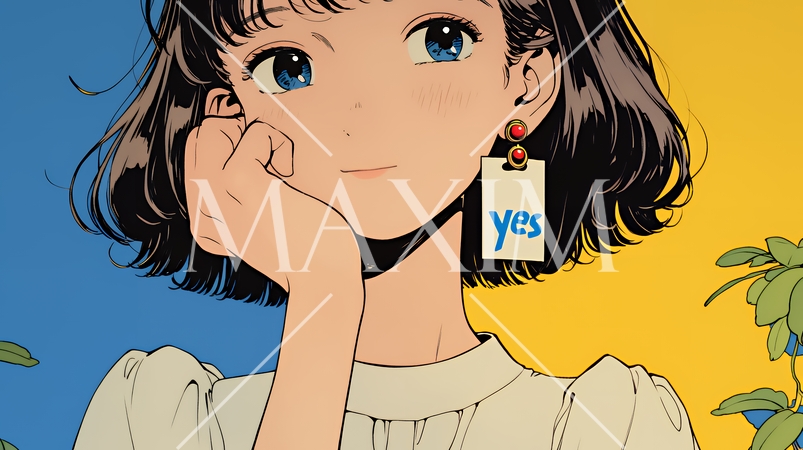 笑顔でYesサインを出している女性