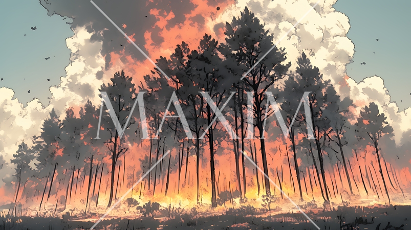 大規模な山林火災（大きな山火事）