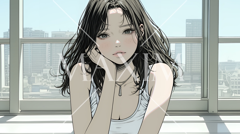 戸惑いの表情の若い女性：困惑した微妙な感情を浮かべた女性