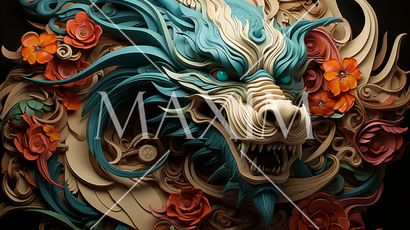 龍のキュービズム的な表現