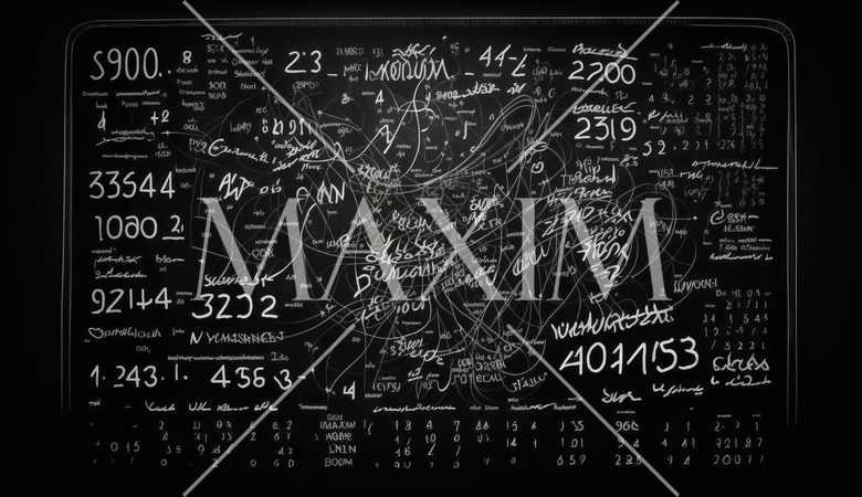 非常に複雑なことが書いてある黒板