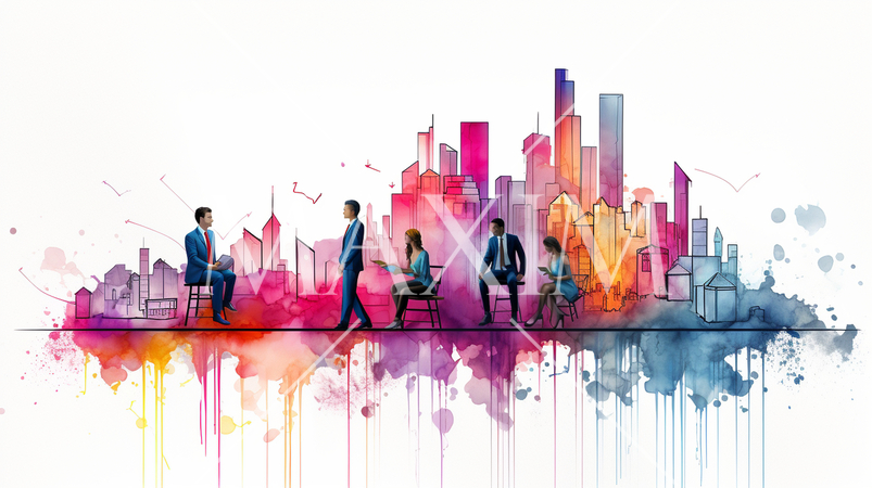 ビジネスシーンの手書き風表現