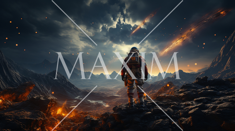 船外活動中の宇宙飛行士