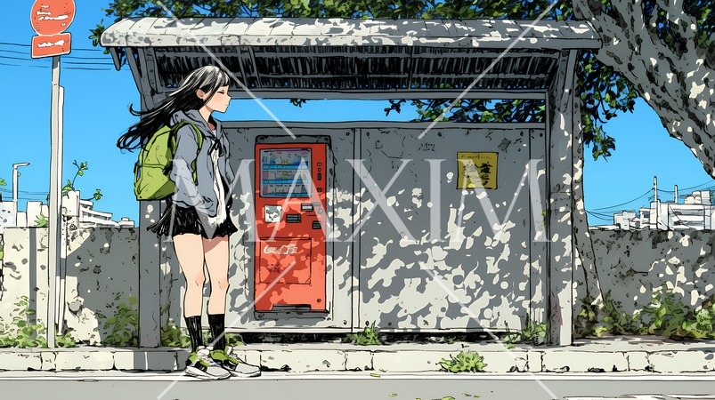 一人旅の旅先、街角で足を止めて道を確かめる若い女性