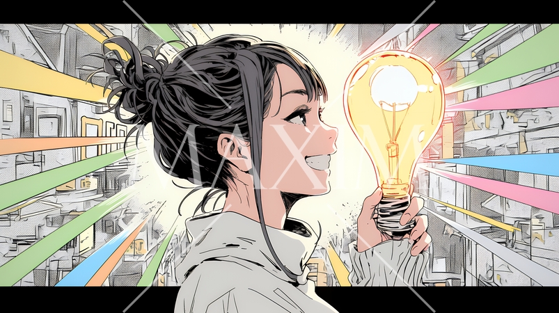 ボジティブで素晴らしいアイデアが浮かんだ瞬間