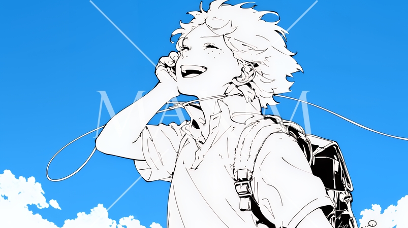 悟りの瞬間：人智では越えられない自然の摂理を知った瞬間（シンプルな色使い）