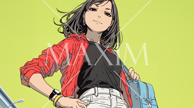 得意げな表情を浮かべている若い女性