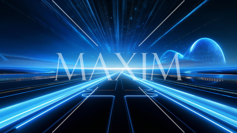 電脳世界でレースをしているイメージ背景画像：精緻CG画像