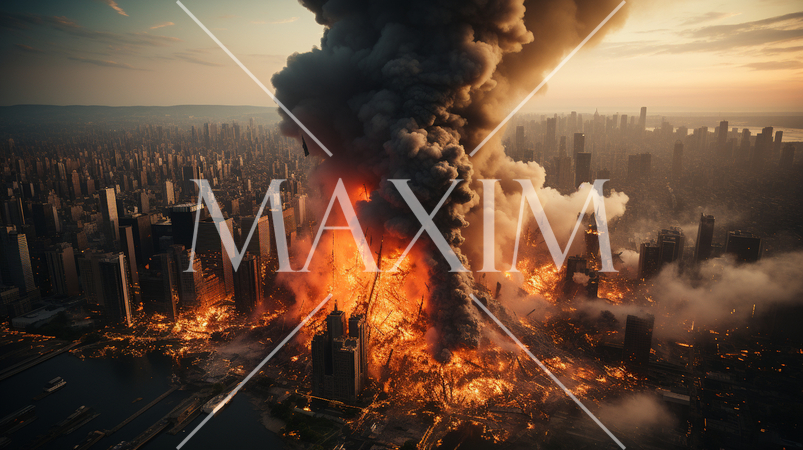 大都市へのミサイル攻撃による大規模火災：大規模戦争状態