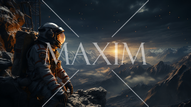 船外活動中の宇宙飛行士