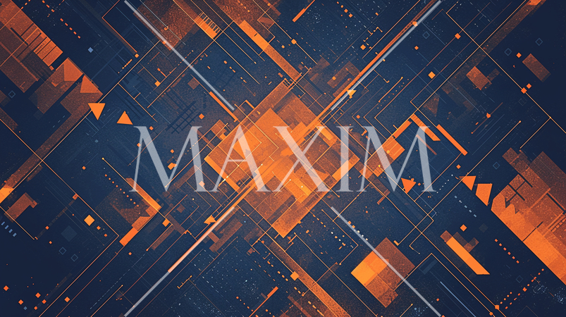 グリッド背景：直交する線で形成された格子状のパターンで、整然とした印象を与える