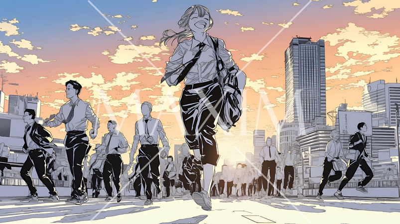 仕事の成功を心から喜んでいるビジネスパーソン