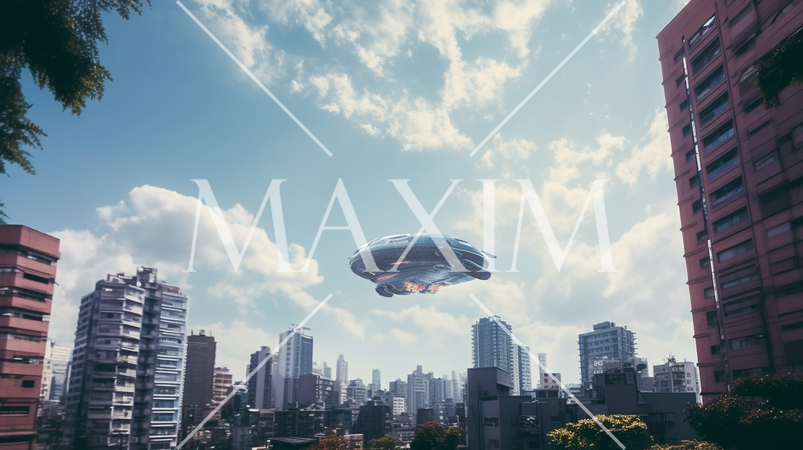 宇宙からの侵略者が大都市上空にやってきた