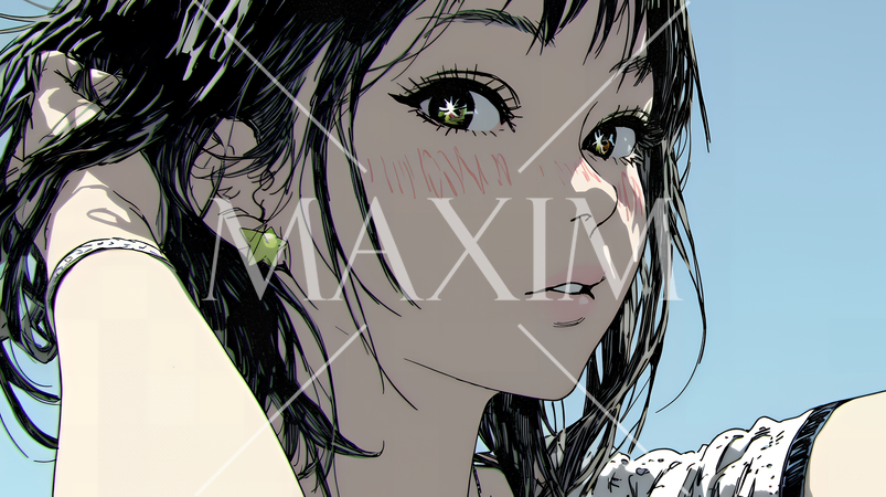 輝く瞳で見つめる好奇心旺盛な若い女性