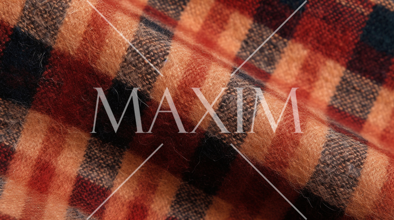 チェック柄のウール生地の背景画像：精緻CG画像