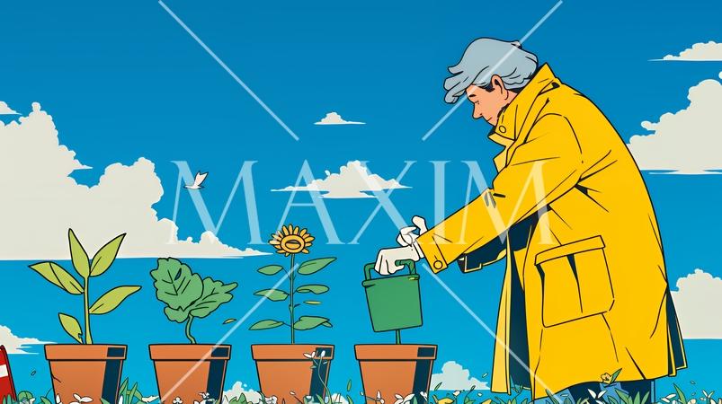 ESG経営とサステナビリティのビジネスコンセプト｜環境・社会・ガバナンスを表す企業向けイラスト