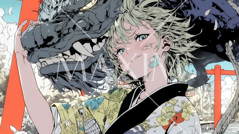 人と怪異が共存する世界｜対立と調和・多様性を象徴するファンタジーコンセプトイメージ