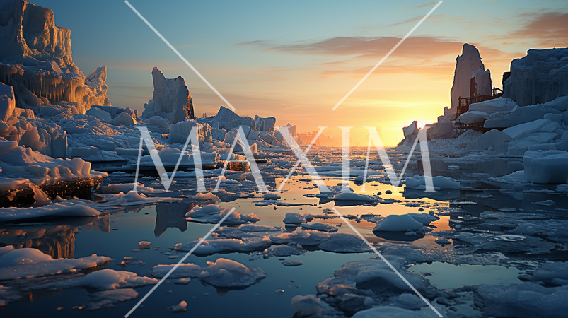 地球温暖化の影響で溶ける極の氷