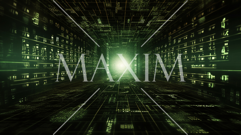 電脳世界に飛び込むイメージの背景画像：精緻CG画像