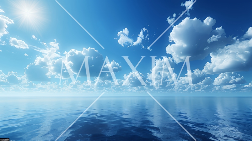 藍色の空と柔らかい積雲