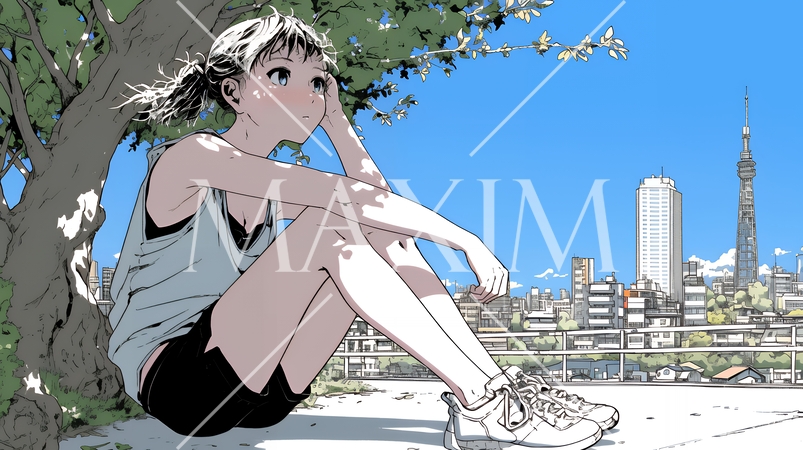 孤独を感じている若い女性