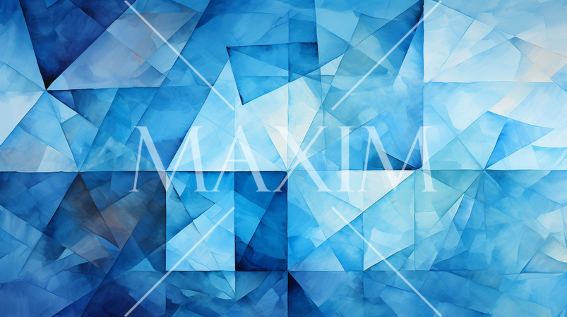 青基調のシンプルで賑やか幾何学的な水彩画背景