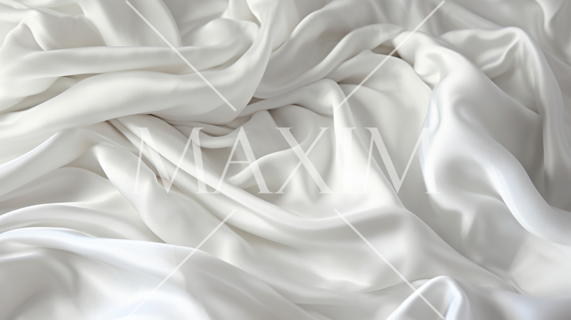 しわの寄った白いシルクの背景画像：精緻CG画像