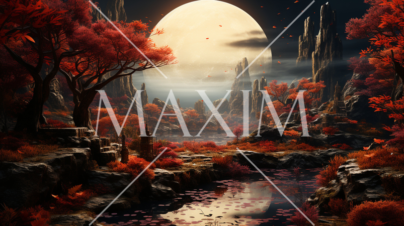 ファンタジーの世界を思わせる秋の風景、まるでゲームの舞台のようなファンタジックな雰囲気