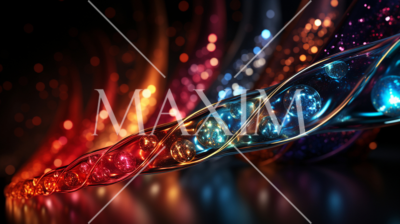 色とりどりのガラスが螺旋状にからまっている背景イメージ