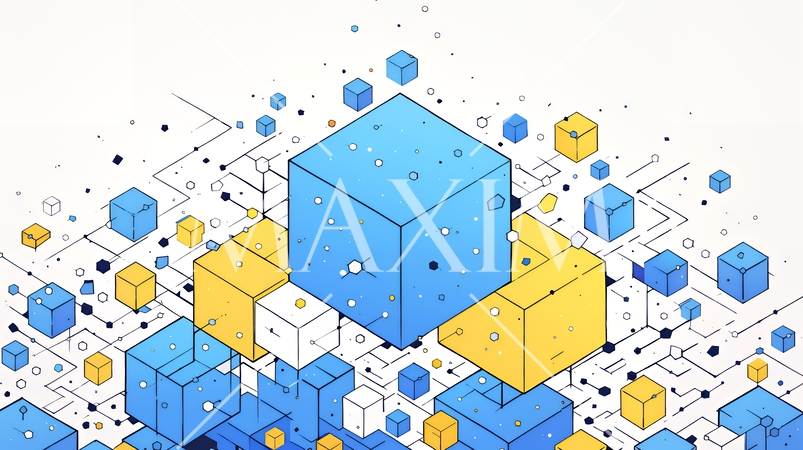 キュービックでジオメトリックな背景画像