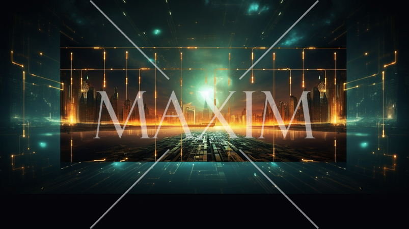 電脳世界に飛び込むイメージの背景画像：精緻CG画像