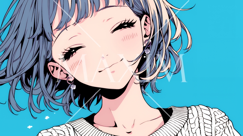 ポジティな気持ちが一杯で、笑顔一杯の若い女性：人と接するときに自然と微笑んだり、表情が柔らかい。